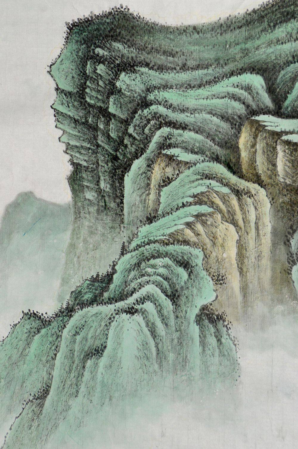 热卖好评九重春山六尺客厅横幅山水画仿古国画国画