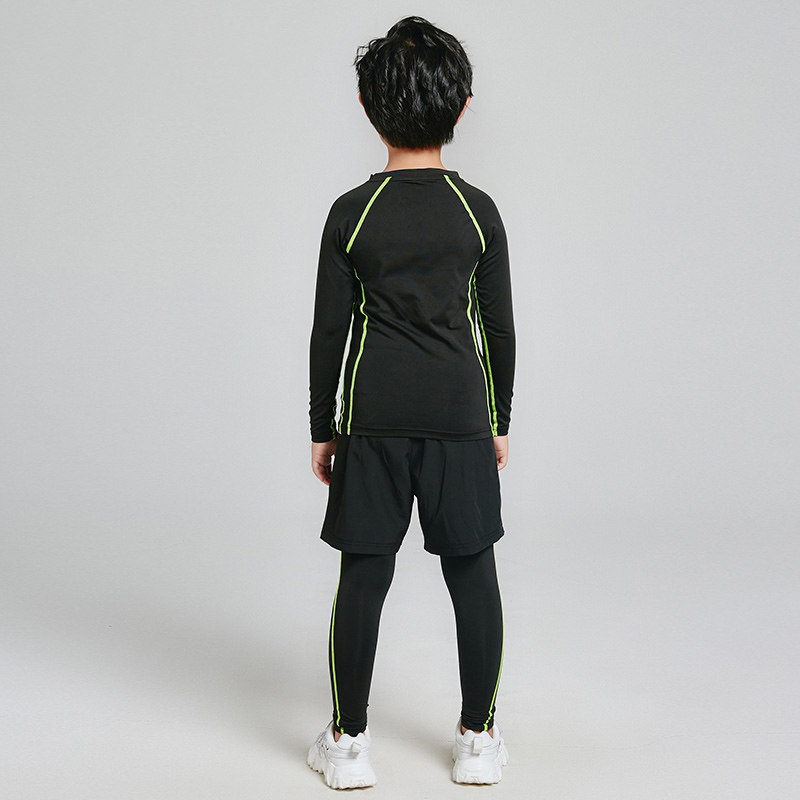 儿童紧身衣训练服速健身裤男童女足球健身衣