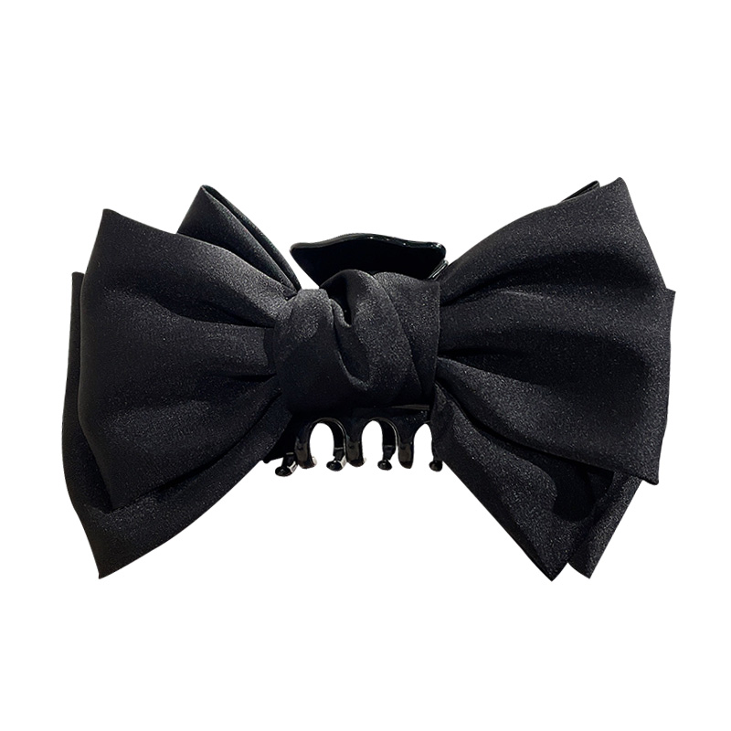 在逃公主头饰黑色蝴蝶结发夹后脑勺抓夹高级鲨鱼发饰
