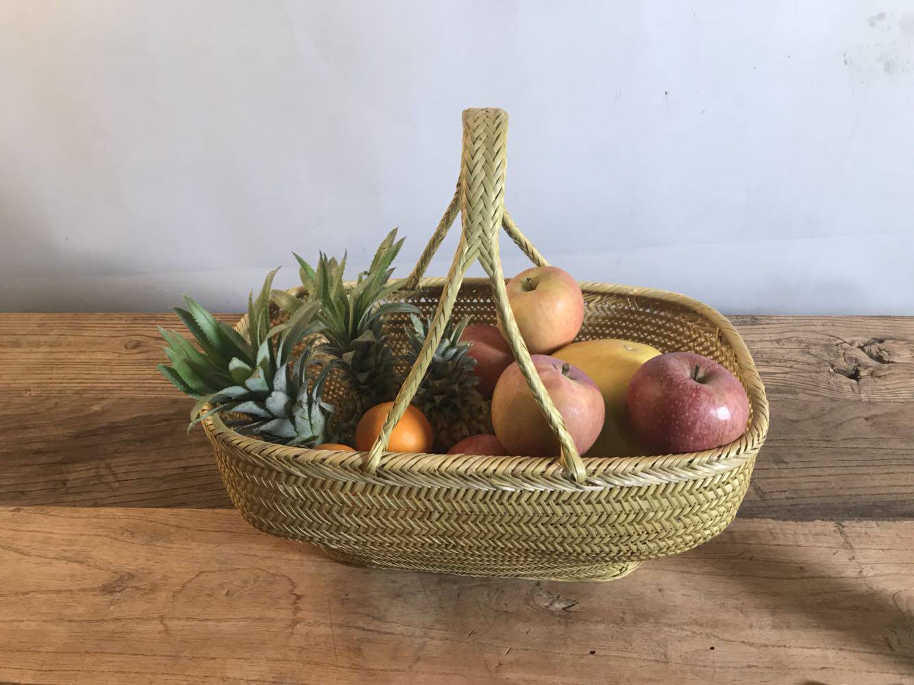 家用竹篮手提菜篮子竹编厨房整理储物购物篮