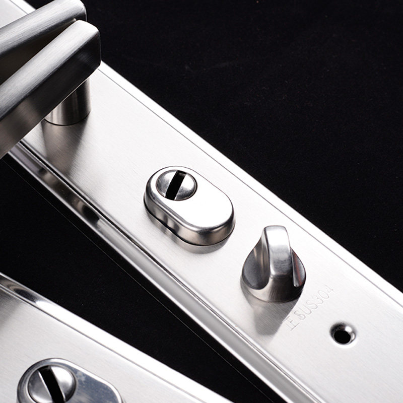 门锁不锈钢防盗防盗门家用通用型把手入户进户大门机械门锁