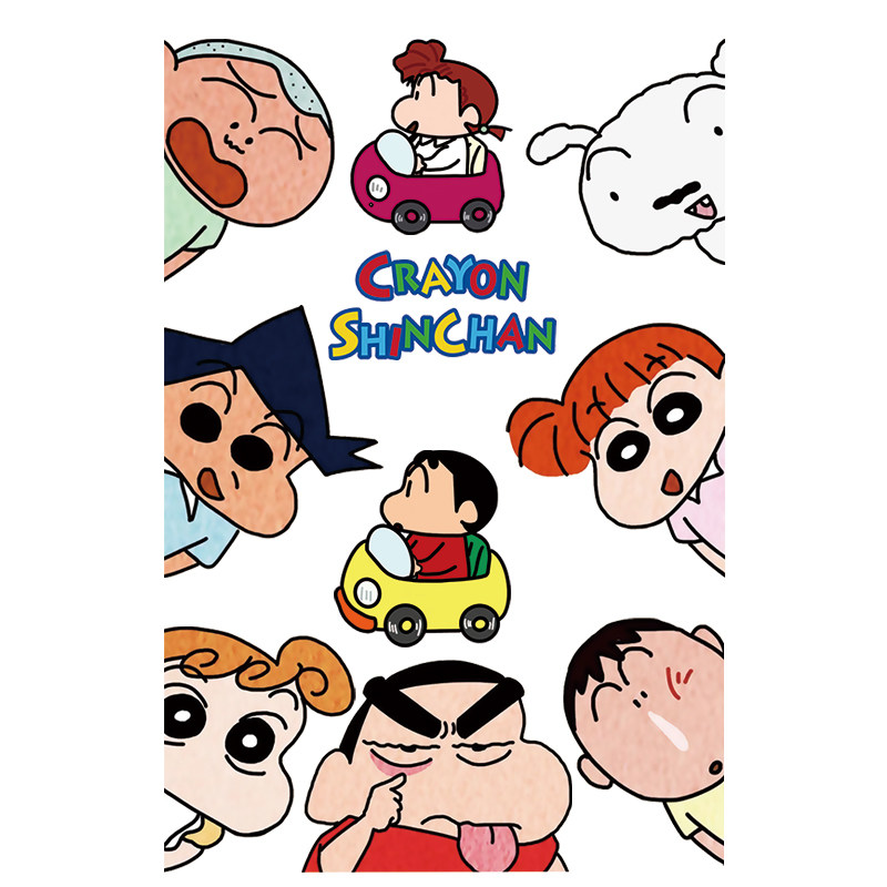 蜡笔小新贴纸可爱搞笑卡通防水动漫玻璃贴门冰箱墙贴