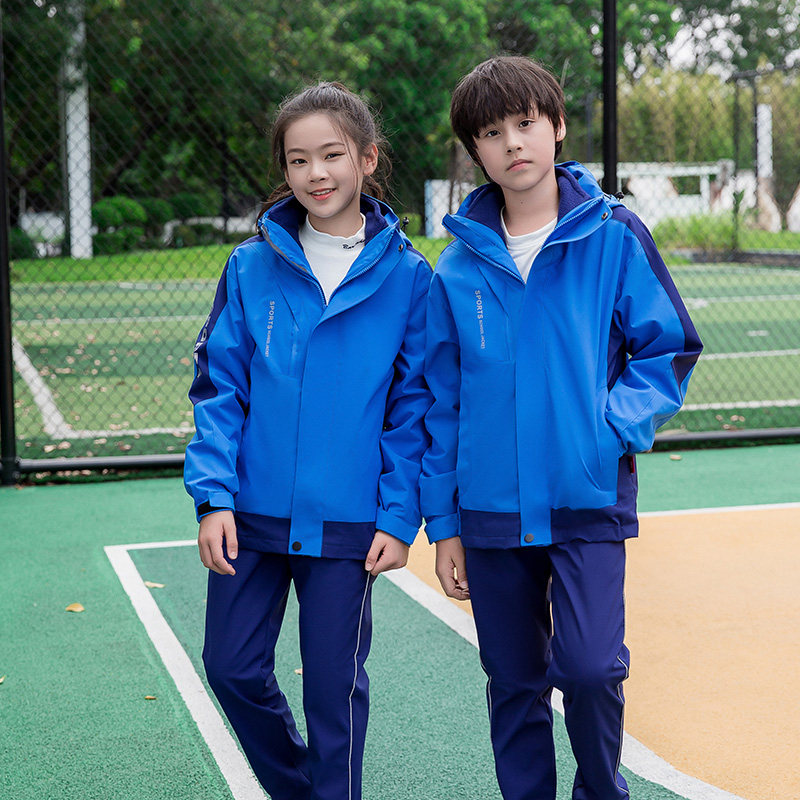 冬季中小学校服套装儿童学生班服运动服户外冲锋校服