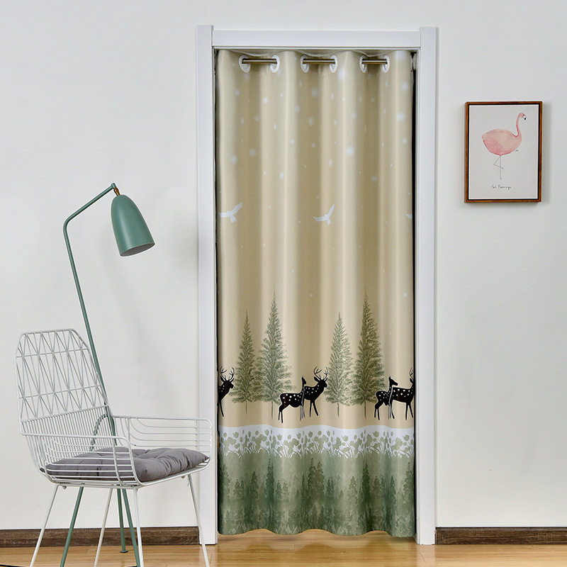 窗帘新款门帘高门幅全遮光成品出租房厨房简易门帘