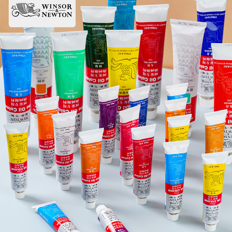 颜料温莎牛顿画家专用油画170ml45ml大容量单支铝管状油画颜料