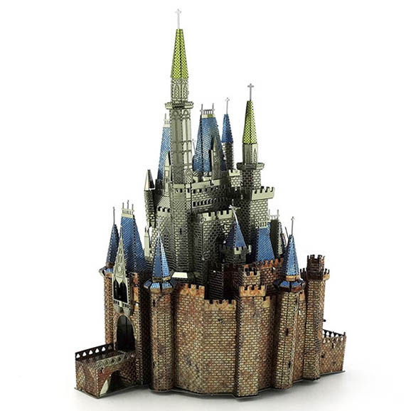 金属狂魔拼装模型km164灰姑娘城堡潜航画画涂色拼图