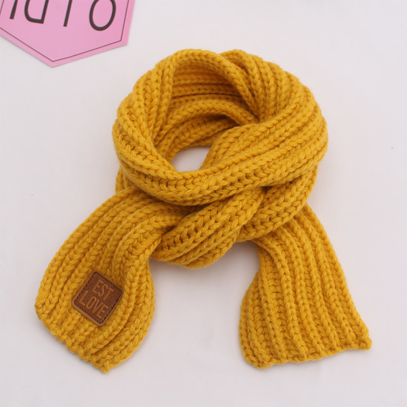 儿童围巾冬针织毛线手工编织围脖男童女童秋冬韩版潮保暖围领配饰