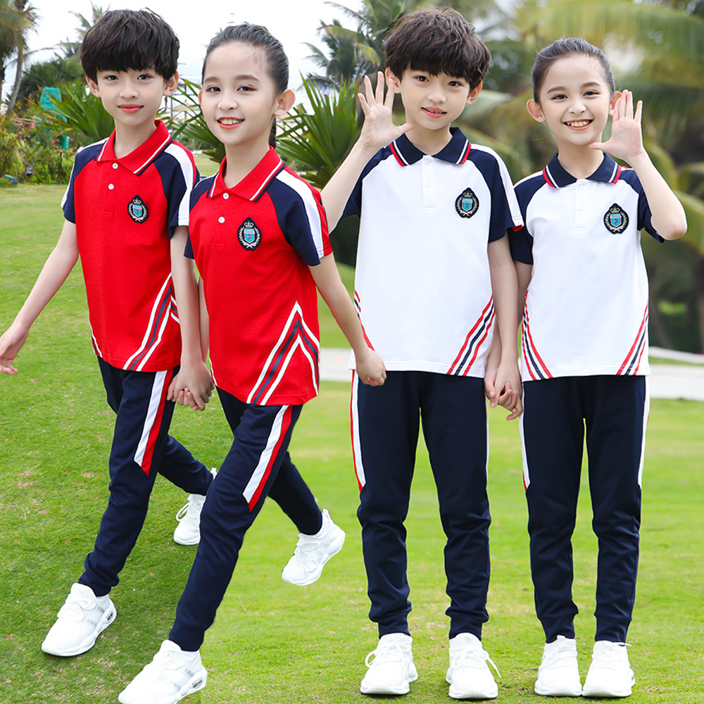 2021春秋儿童校服新款中小学生老师师班短袖运动会校服