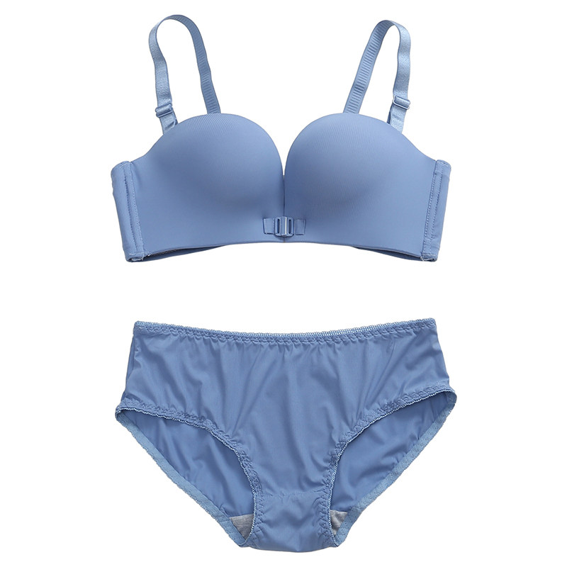 裹胸胸罩文胸罩隐形前扣肩带钢圈抹胸防滑聚拢文胸