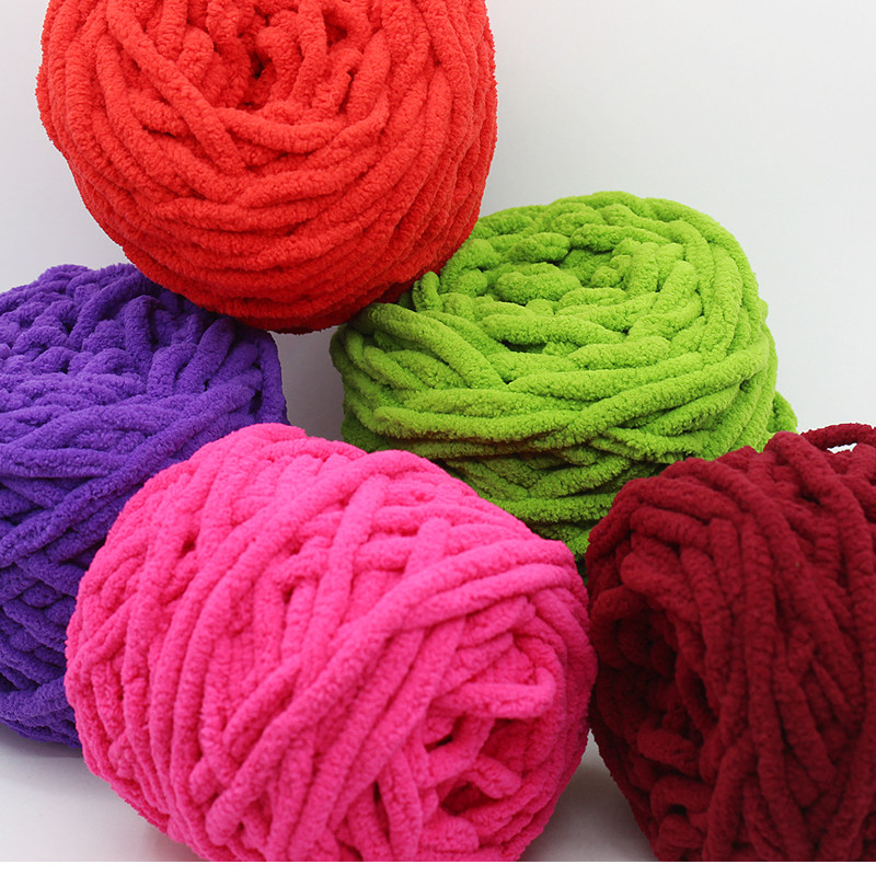 冰条线手工编织包包diy材料送男友女织围巾毛线团钩针勾拖鞋粗线