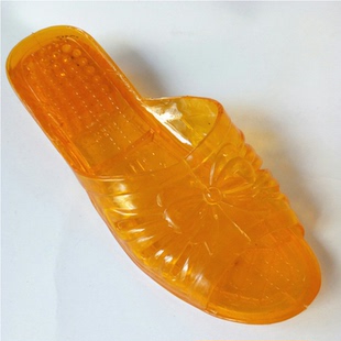 包邮水晶胶拖鞋妈妈凉拖女士塑料平跟居家厚底防滑夏季洗澡浴室鞋