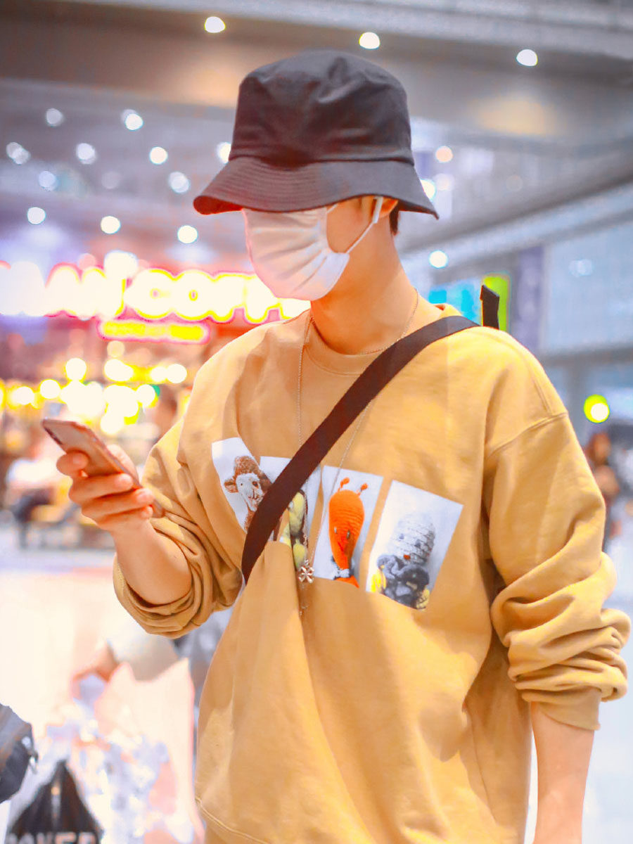 肖战明星同款日渔夫帽男大檐遮脸防晒帽子子女帽子