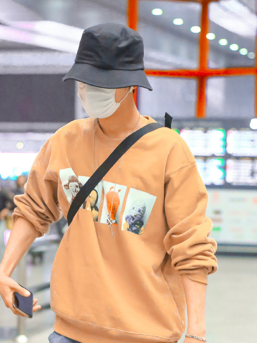 肖战明星同款日渔夫帽男大檐遮脸防晒帽子子女帽子