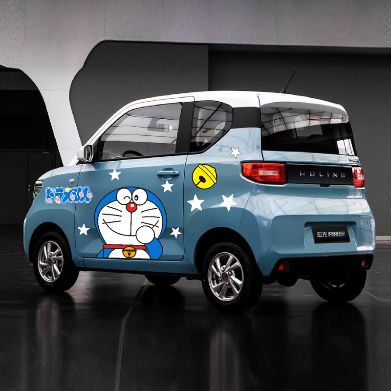 五菱宏光迷你miniev车贴科莱威宝骏e200装饰四轮电动车贴纸画