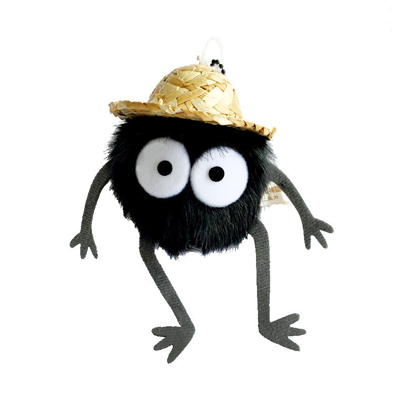 霉运ins宫崎骏草帽煤球煤炭灰尘精灵包包挂件钥匙扣