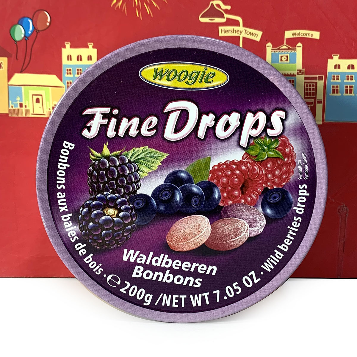 德国进口woogie综合合水果味柠檬野莓糖果200克糖果