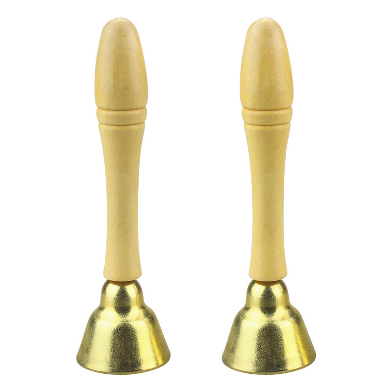 包邮 幼儿园儿童铃铛碰钟铜碰铃 打击乐器优质带把棒 音乐教玩具