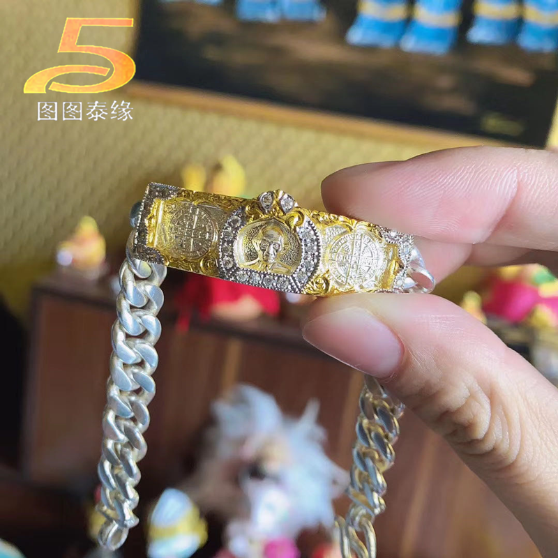图图泰缘泰国国龙婆瑞2561年纯银自身手链泰国特色