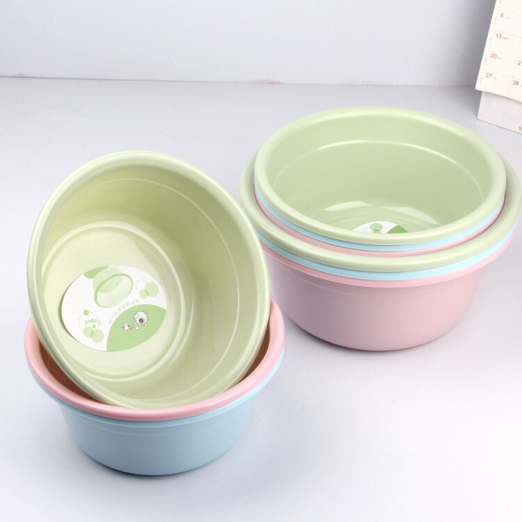 彩色塑料脸盆儿童宝宝洗脸盆圆形深盆小盆盆子脸盆