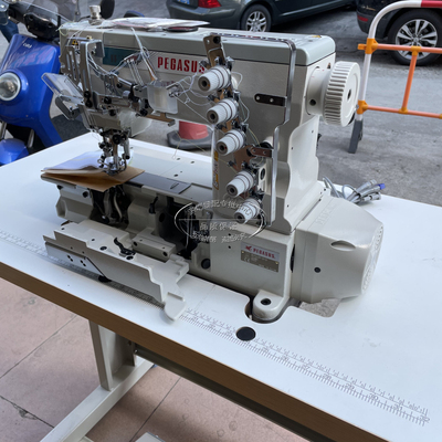 原装日本pegasus飞马w3562平头平台式坎冚砍车绷缝机针织缝纫机