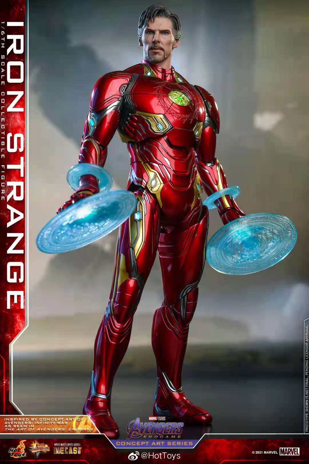 预售hottoysht合金压铸复联钢铁奇异博士手办