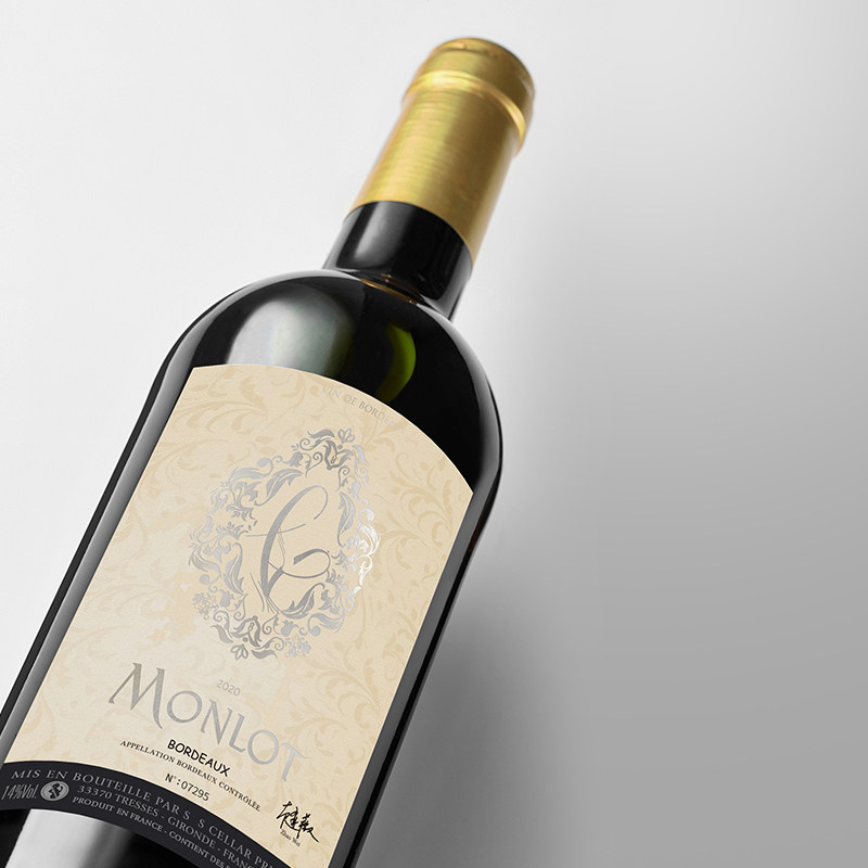 梦陇红酒法国波尔多原瓶进口aoc级别干红葡萄酒诗意2020单支装