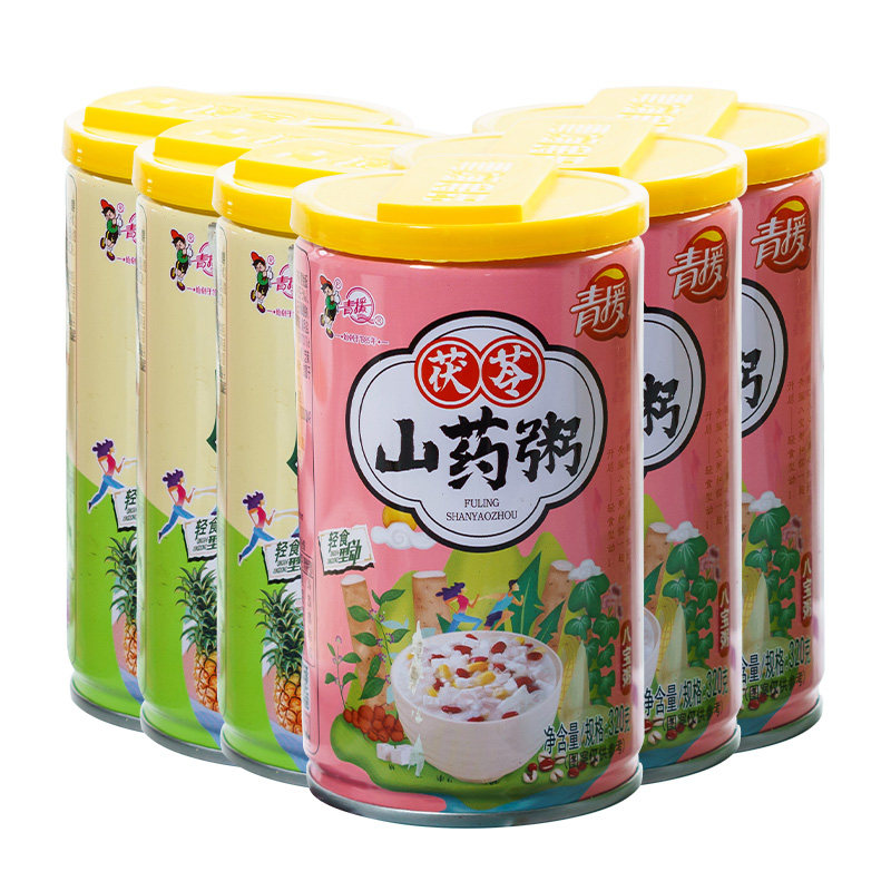 青援山药八宝粥320g6罐整箱装五谷杂粮早餐粥夜宵代餐营养速食粥