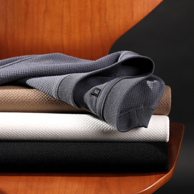 【CDWY2107021】山羊绒+莫代尔 男士百搭经典春秋打底卫衣长袖T恤