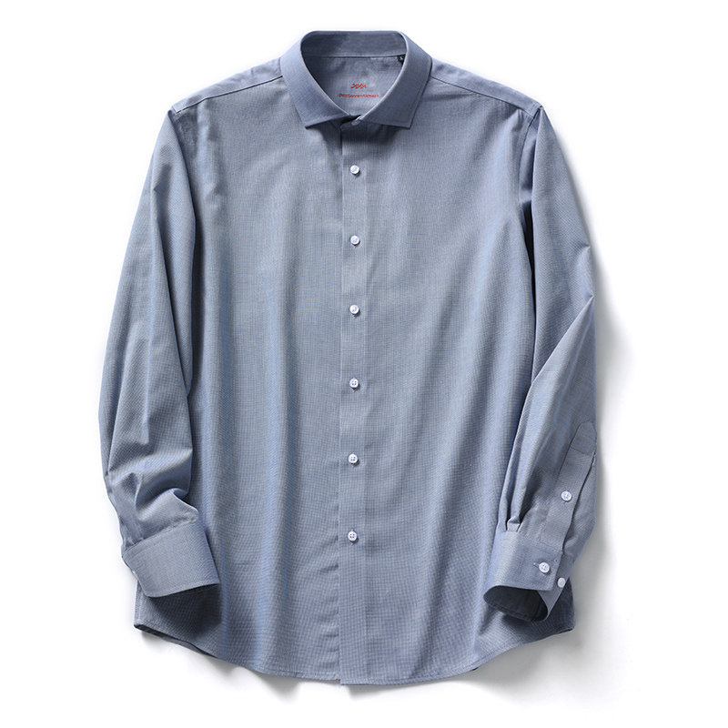 山东鲁泰140支液氨成衣免烫!抗皱男士科德宝商务休闲衬衫