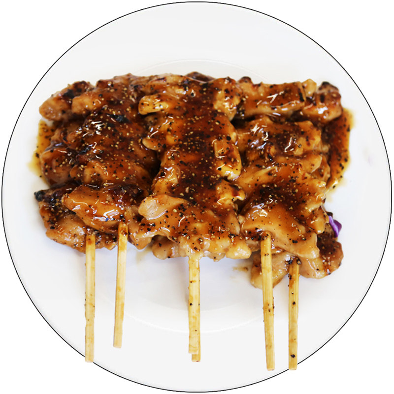 春雪黑胡椒柠檬腿排串400g2袋日式冷冻烧烤食材鸡肉丸