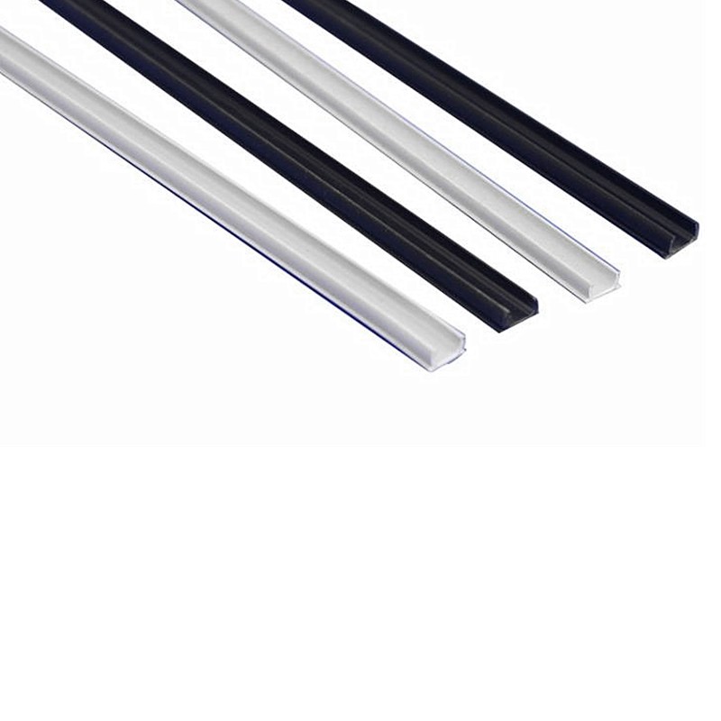 槽条欧标铝型材平封6810槽黑灰白防尘装饰pvc组合件和连接副