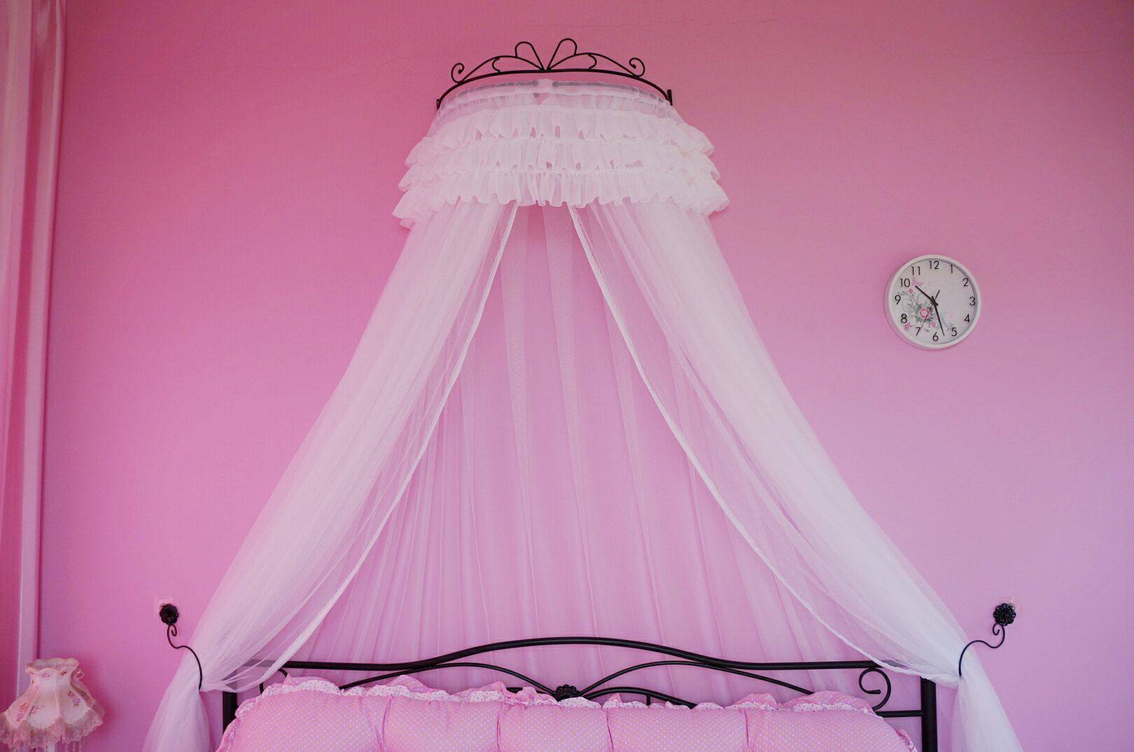 床幔公主韩式床纱装饰蚊帐式床帘包围床可搭配蚊帐架子夏季防蚊