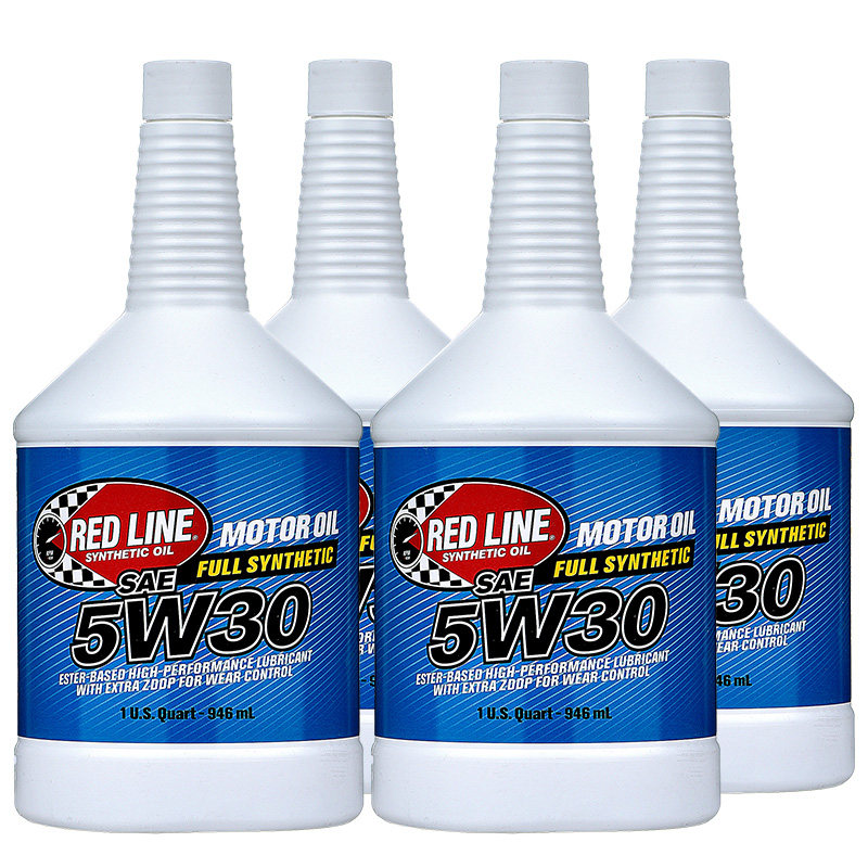 美国redline红线机油5w-30全合成汽车机油静音抗磨阻烧机油4瓶装
