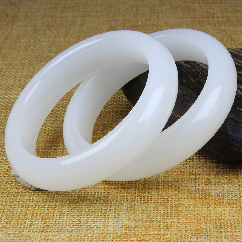 天然和田玉手手镯正品新疆金丝玉羊脂白玉冰种手饰