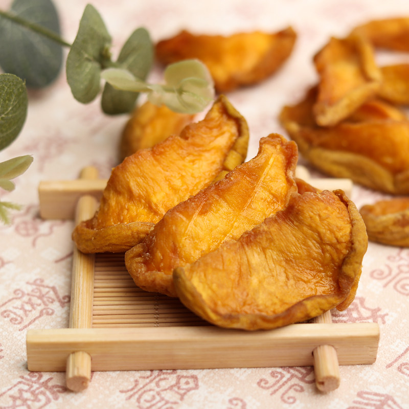 黄桃干500g包邮特产水蜜桃干毛桃干白桃干无核自然烘干果脯零食