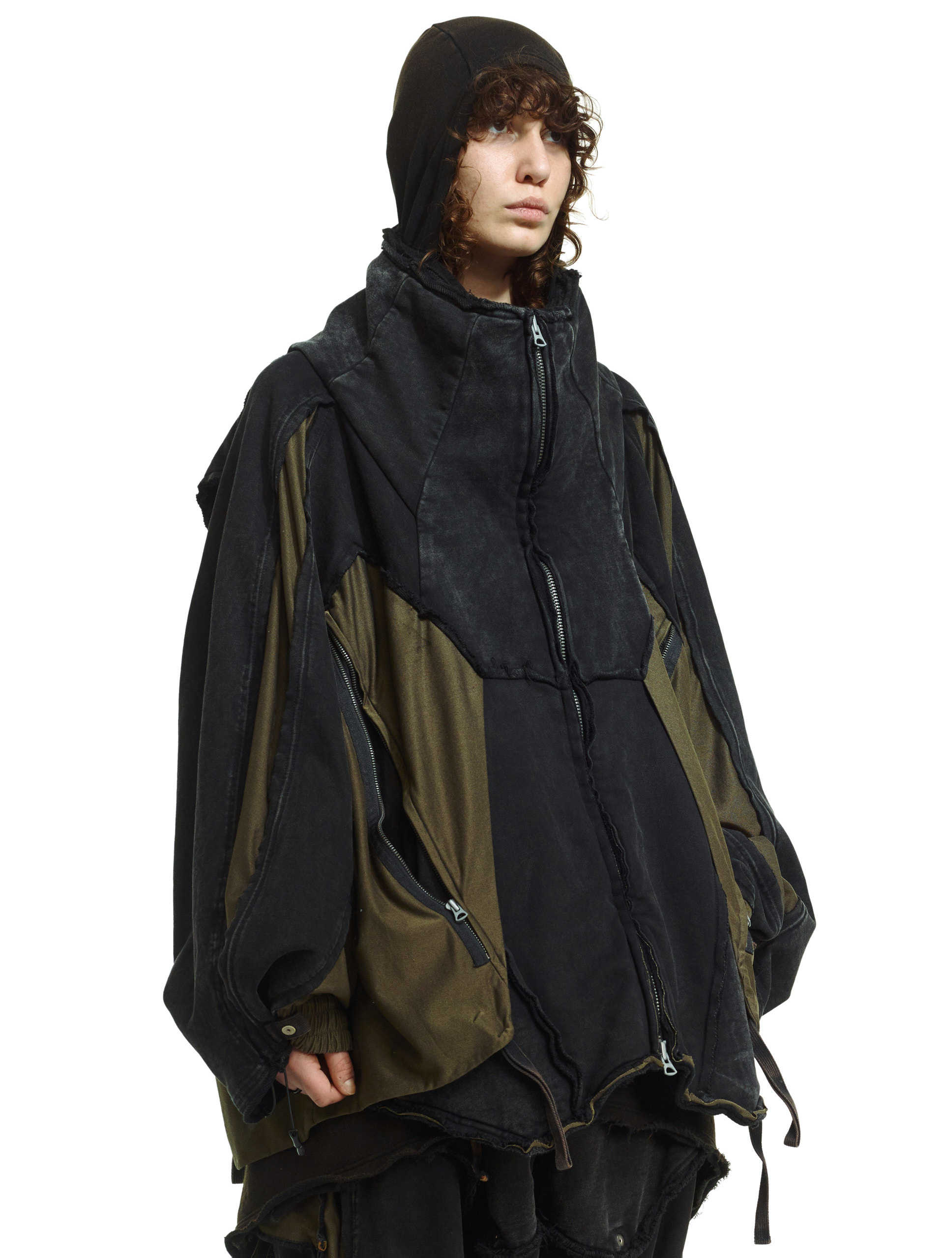 hamcusmulti-layeredcontrastpleatedjacketcb夹克