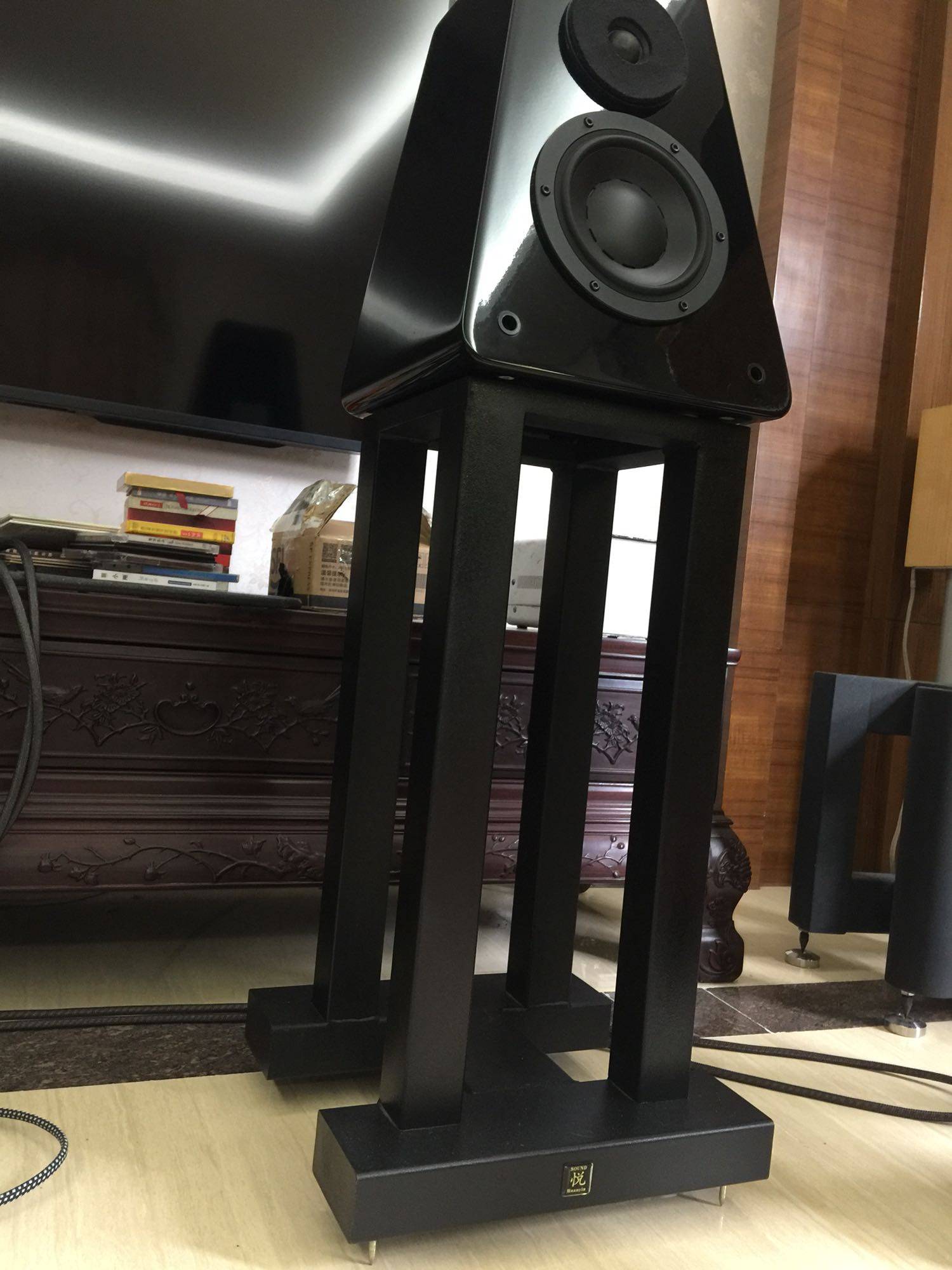 脚架音响定制美国cello车佬elves书架音箱四柱音响脚架