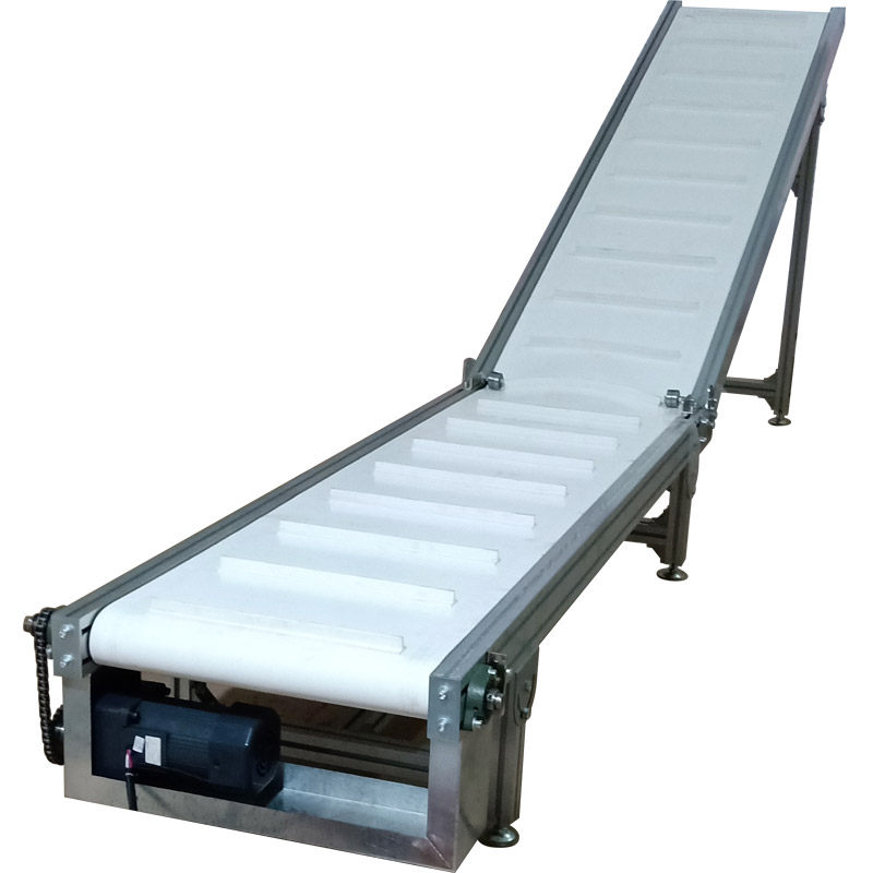 传送机pu食品提升裙边爬坡输送机流水线小型物流传动带