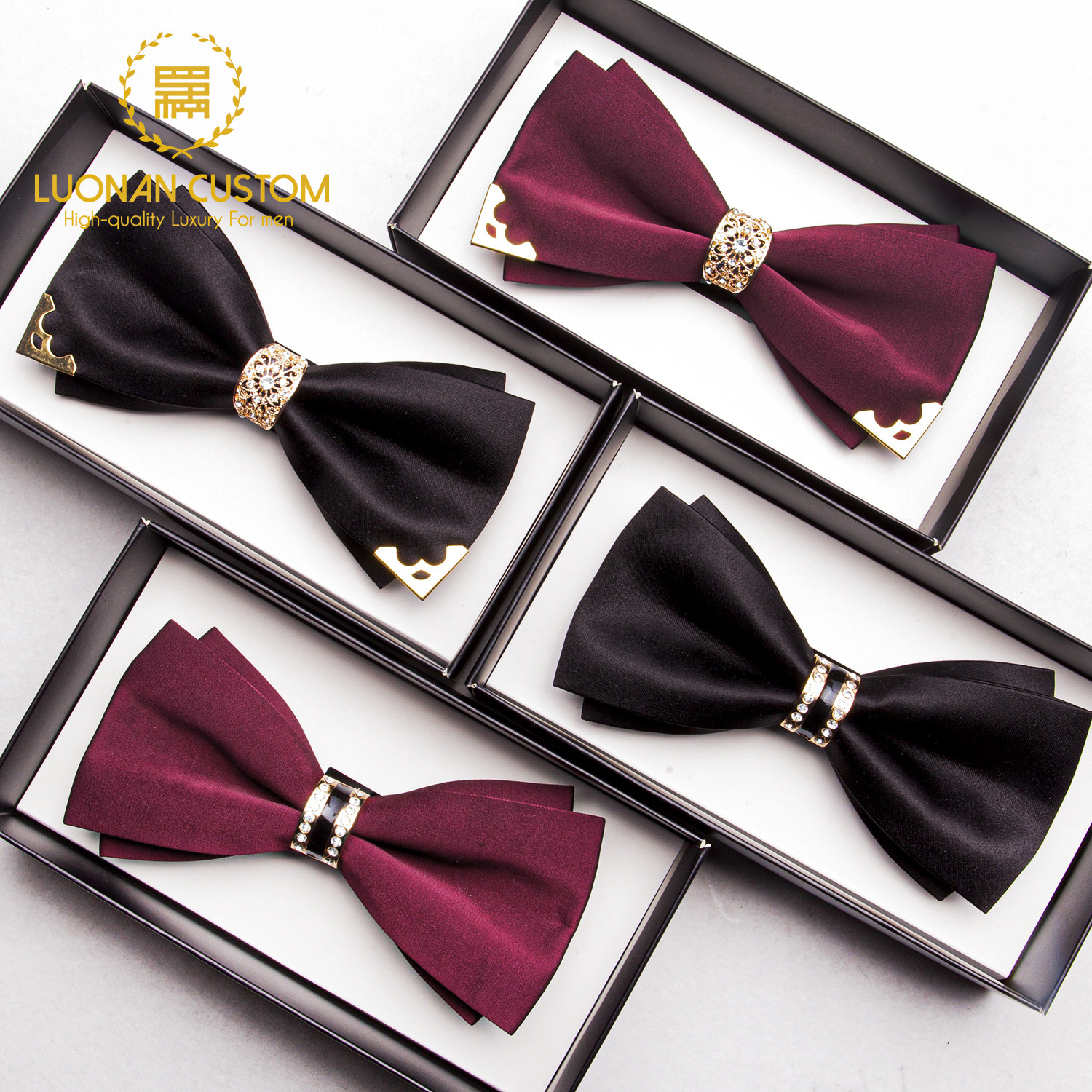 领结结婚婚礼新郎伴郎纯色色酒兄弟男士蝴蝶结领结