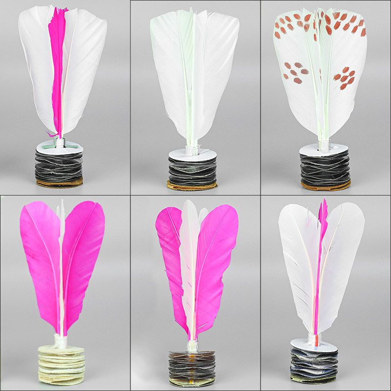 花毽南派专用运动健身毽子毛毽子鸽子耐踢底座毽子