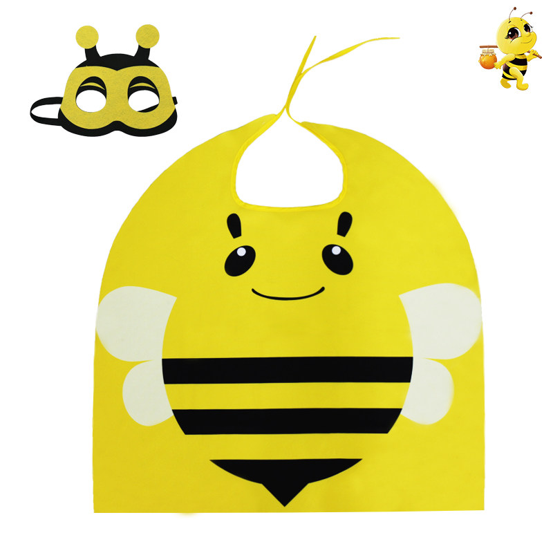儿童动物披风瓢虫面具蜜蜂触角幼儿园运动会表演服饰