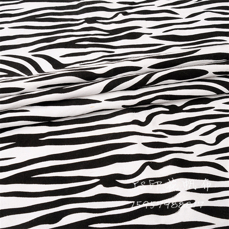 帆布布料黑白全棉沙发北欧窗帘花布布头清仓海绵垫