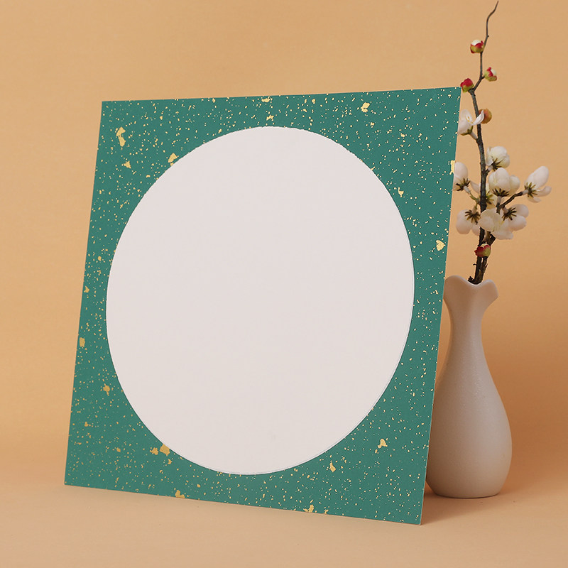 宣纸卡纸长书圆形作品毛笔字镜片空白宣纸