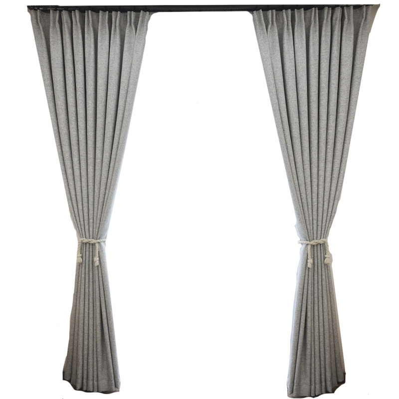 定制亚麻棉麻混纺窗帘窗帘布布料现代简约北欧纯色定制窗帘