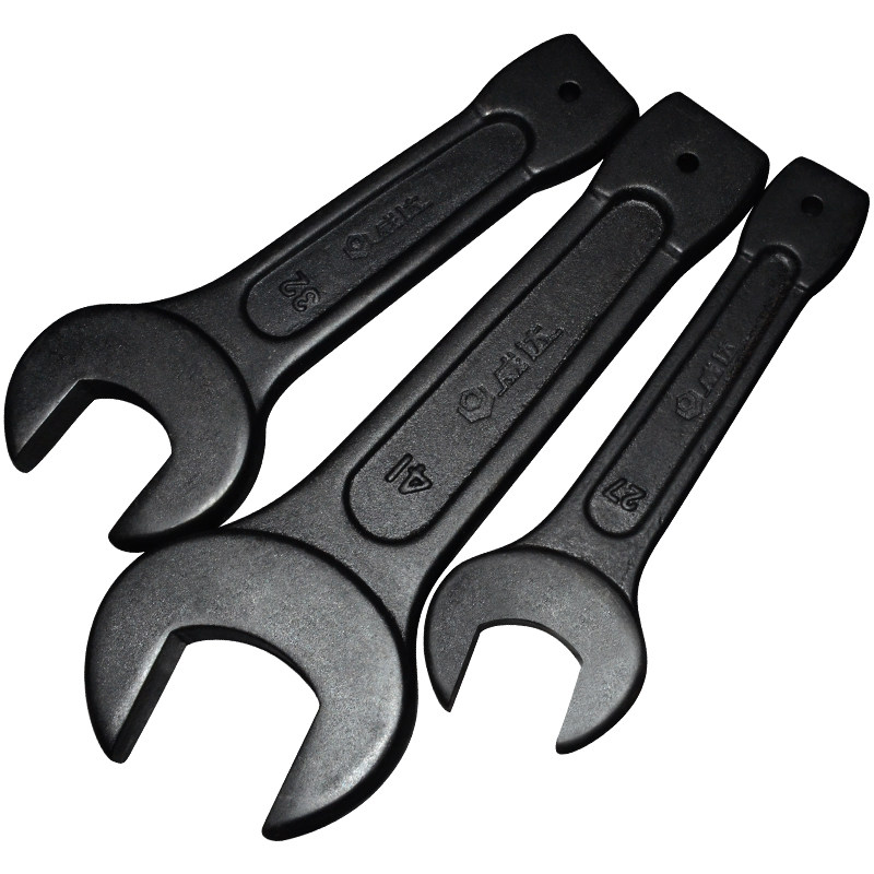 扳手敲击威达重型开口单头直柄大号单头呆扳手