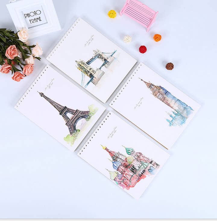 绘画涂鸦画本写本放速花鹿画心美术空白手绘笔记本