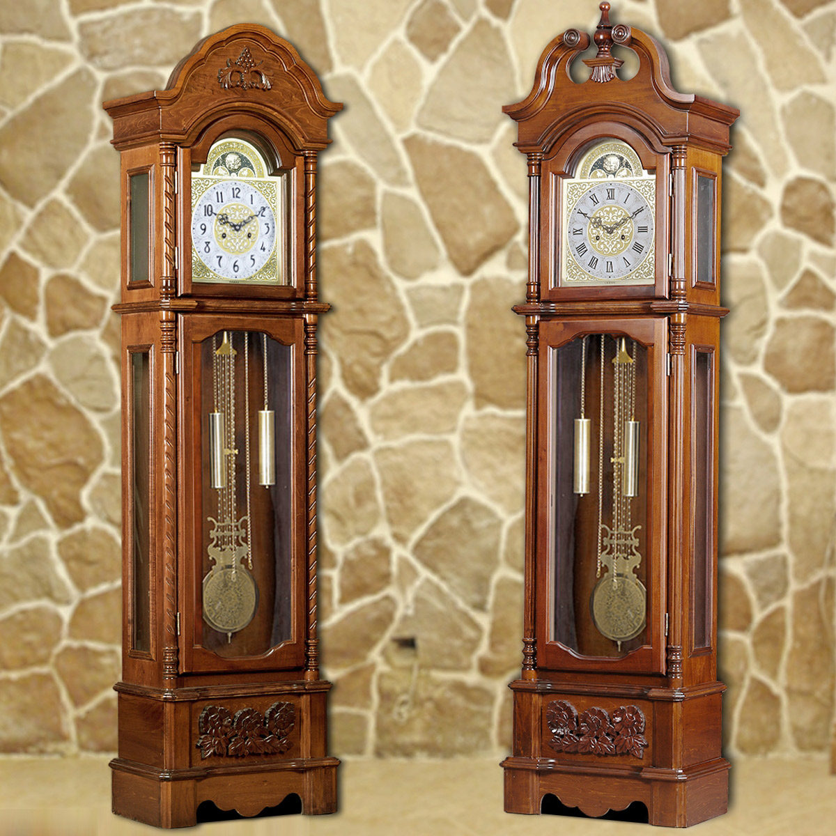 钟表立式实木钟实木复古立钟中式客厅古典落地钟立钟