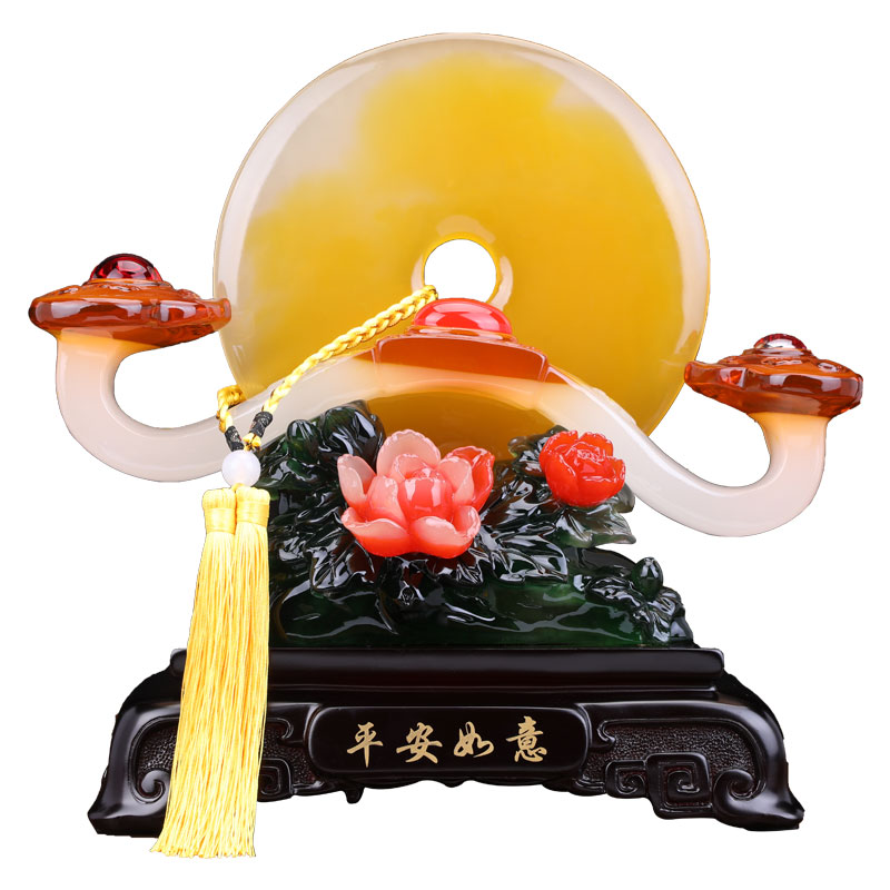 玉如意平安扣摆件家居客厅玄关电视柜装饰品乔迁新居礼品结婚礼物