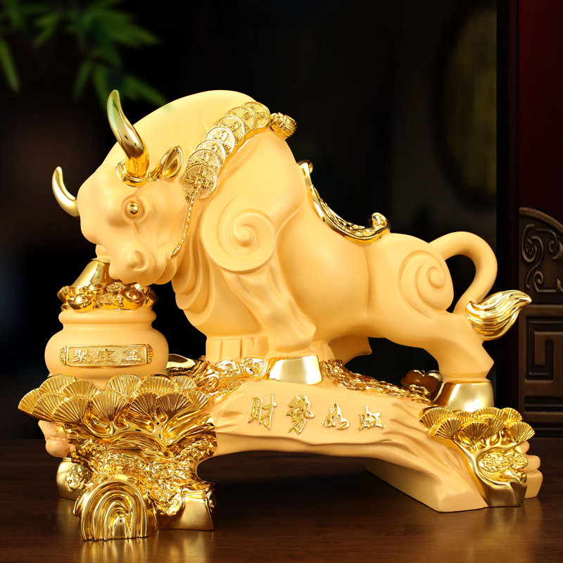 招财摆件生肖牛年财势如虹家居客厅办公室装饰摆件