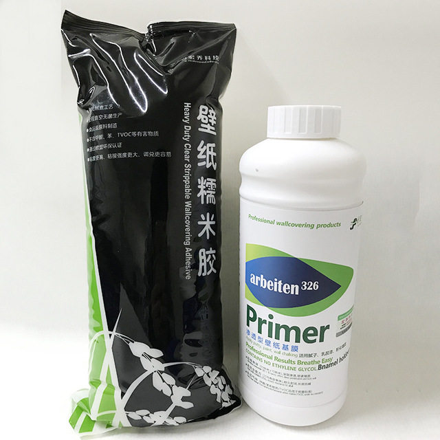 墙纸专用基膜胶粉壁纸胶水辅料套装进口环保无纺布墙纸